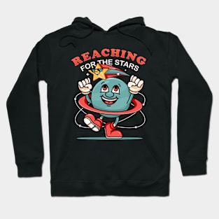 Reaching for the stars, cute planet characters want to reach for the stars Hoodie